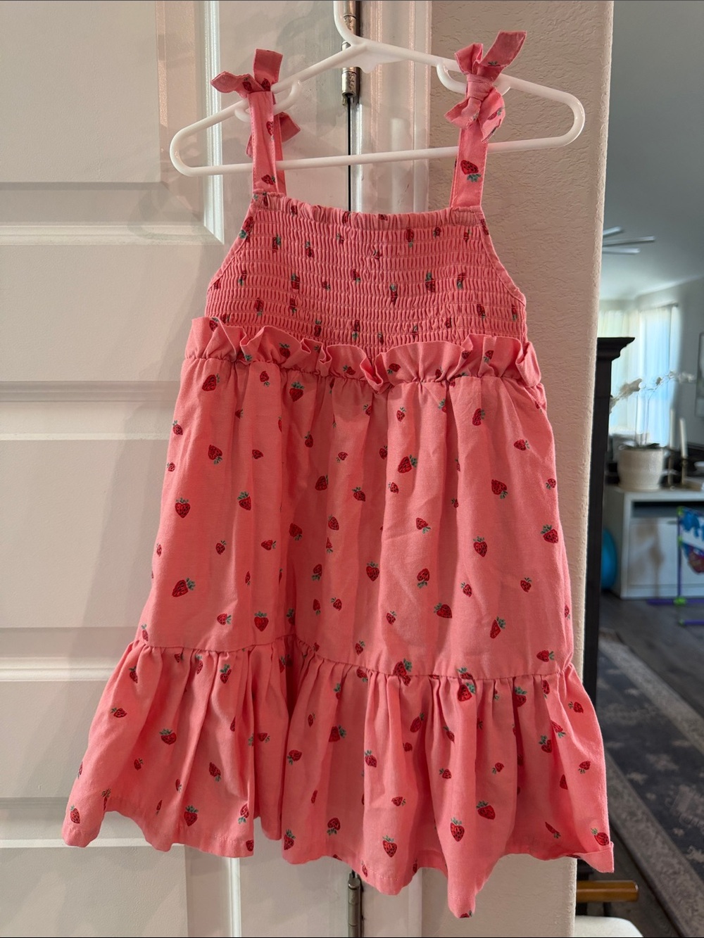 Girls' Tucker + Tate Pink Strawberry Print Sundress - Size 4